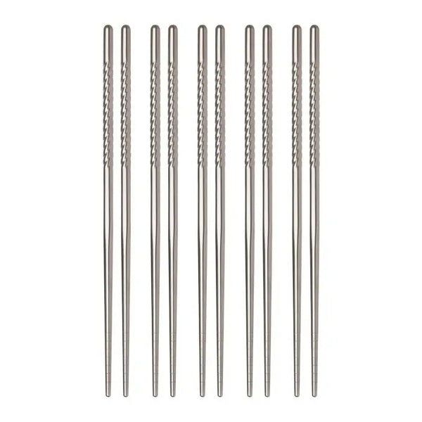 Helen's Asian Kitchen Stainless Steel Chopsticks, 5 Pairs