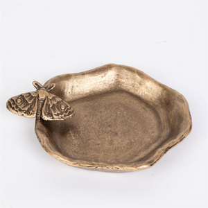 Brass Finish Butterfly Trinket Tray