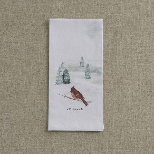 Cardinal All Is Calm Tea Towel