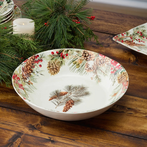 Woodland Pine and Berry Serving Bowl