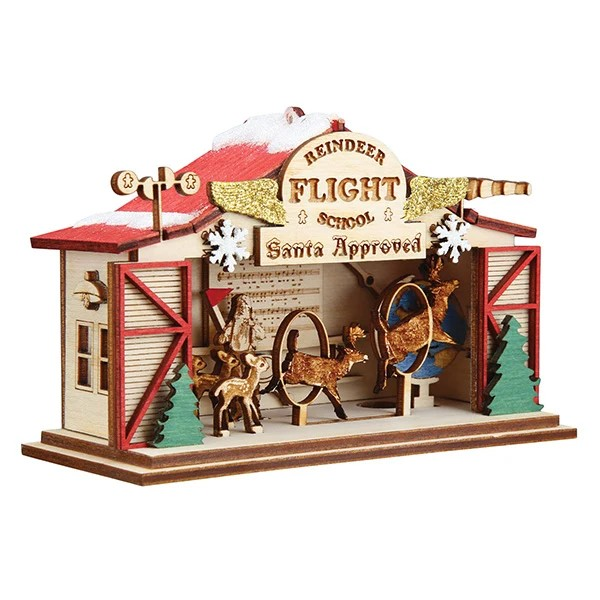 Reindeer Flight School Ginger Cottages Ornament