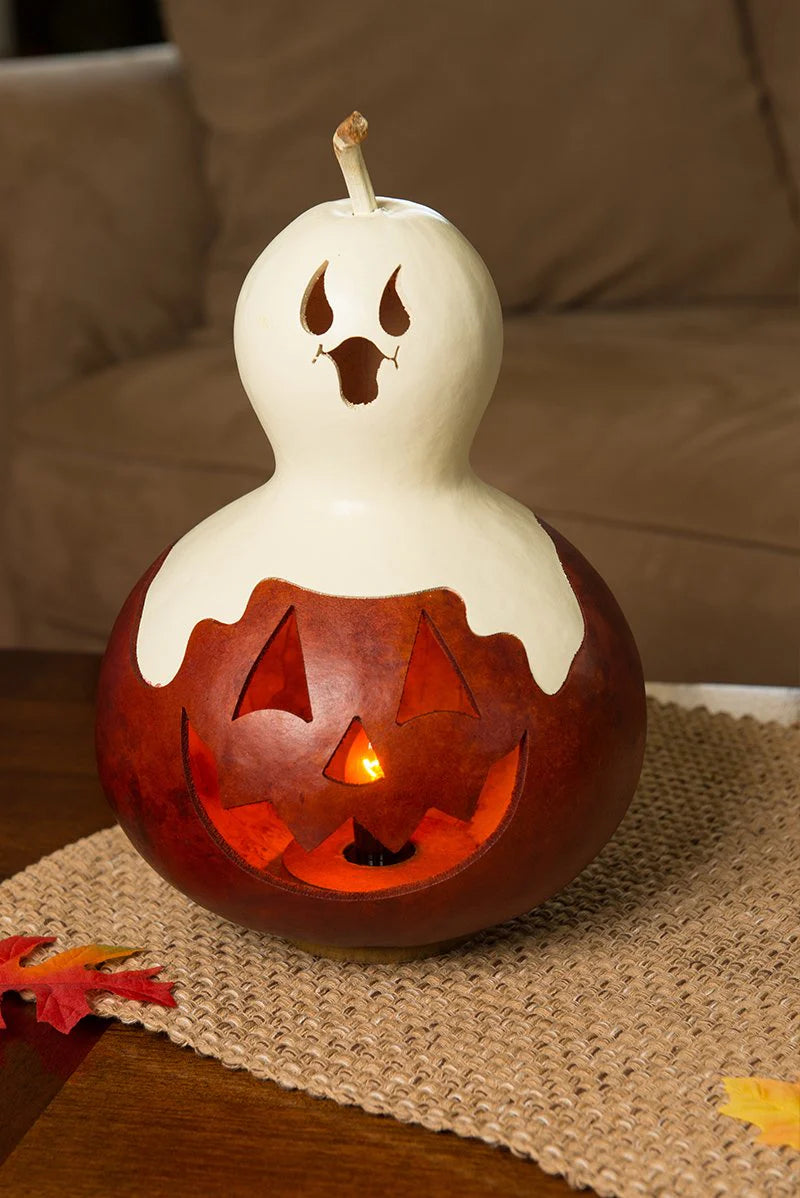 Casper Jack - Medium Lit Ghost/Jack- Meadowbrooke Gourds