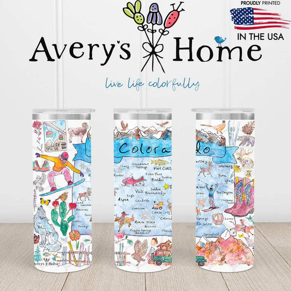 Colorado Map 20oz Tumbler
