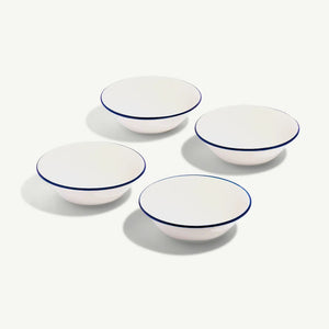 Side Bowls 6" - Blue Rim (Set of 4)
