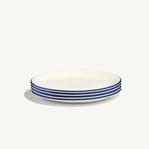 Appetizer Plate - 8" Navy Rim (Set of 4)