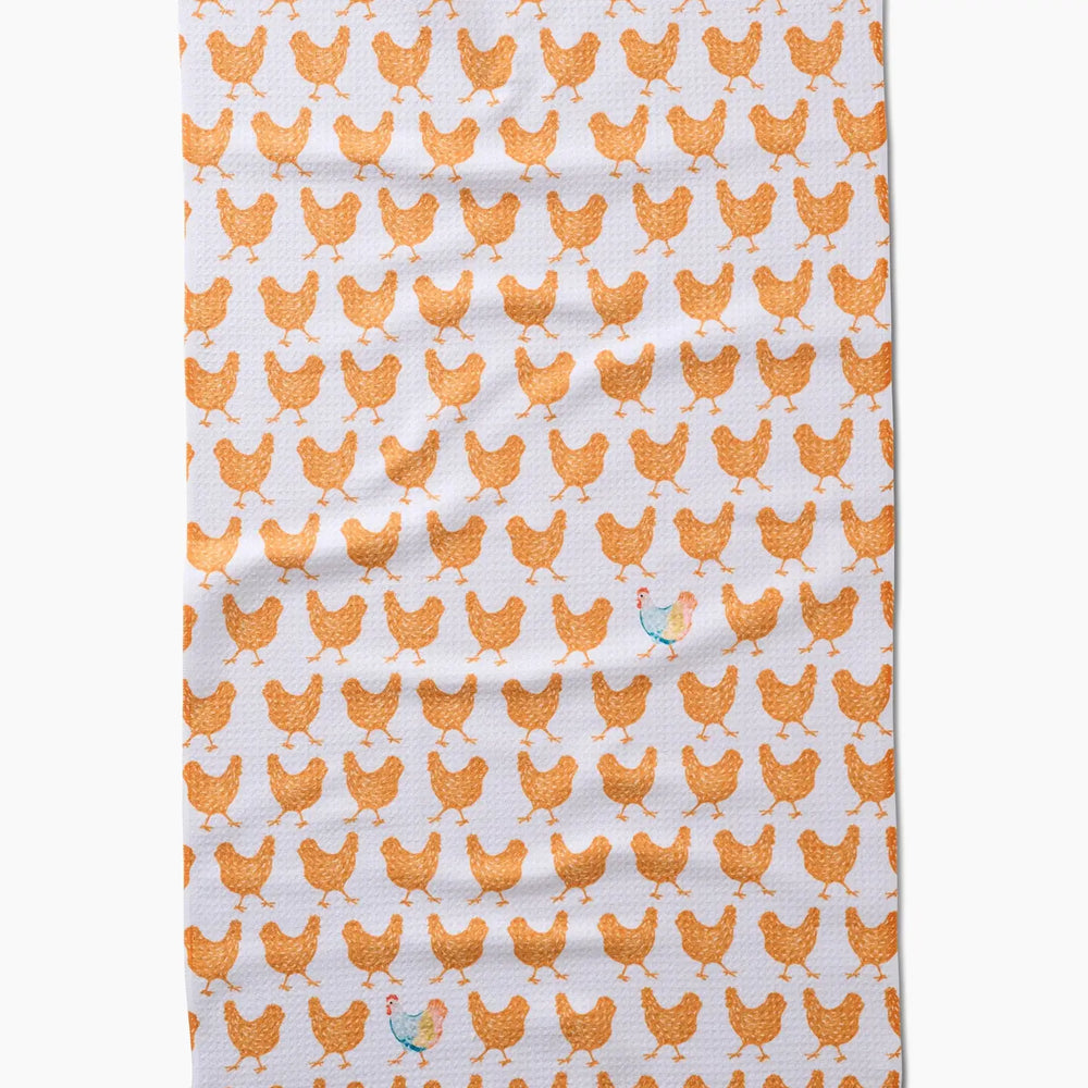 Fun Spring Chicks Tea Towel Geometry