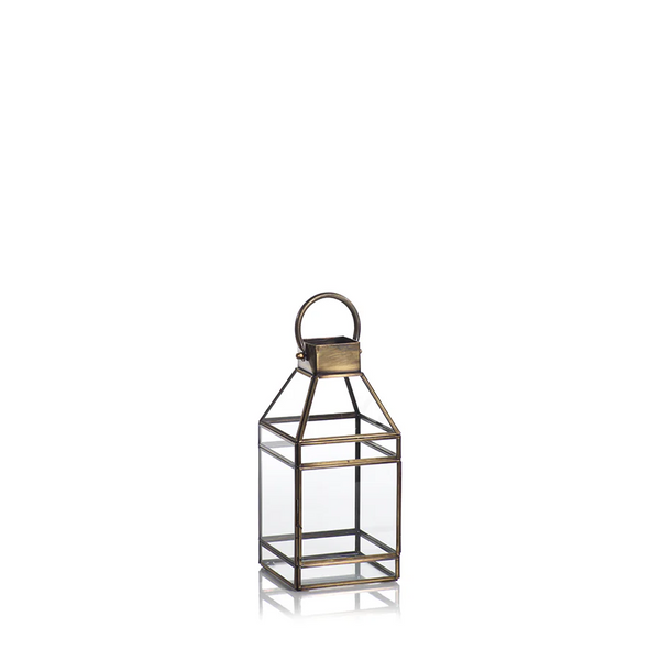 Medici Patina'd Brass Table Lantern - Choose from 2 Sizes