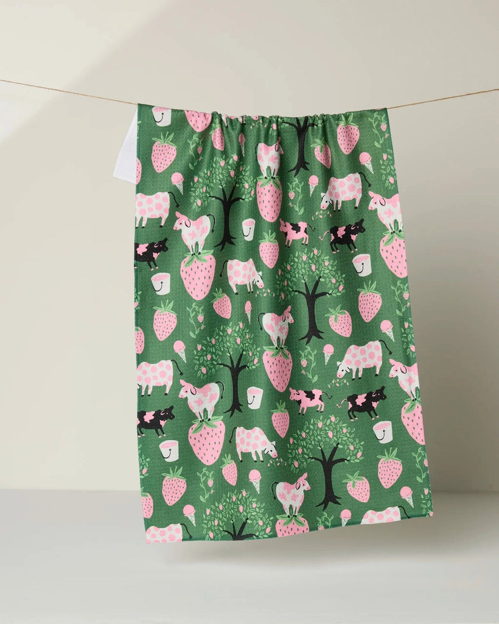 Strawberry Cows Tea Towel