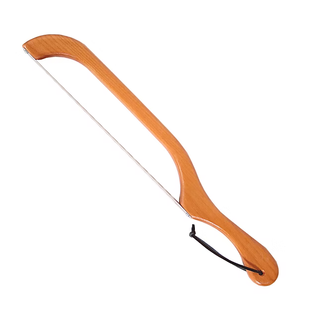 Bread and Bagel Slicer - (Fiddle Bow Style Knife) Right Handed - Choose from 3 types of wood