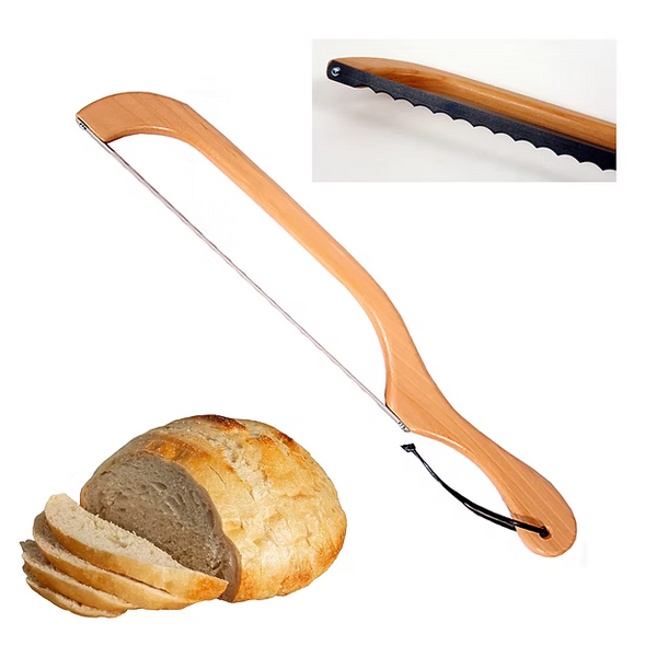 Bread and Bagel Slicer - (Fiddle Bow Style Knife) Right Handed - Choose from 3 types of wood