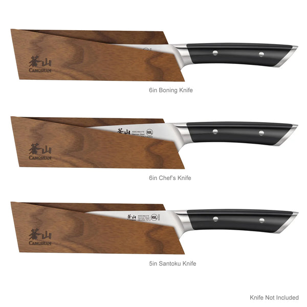 Ash Wood Magnetic Knife Sheath for 6" chef's / 6" boning / 5" Santoku / 5" Nakiri
