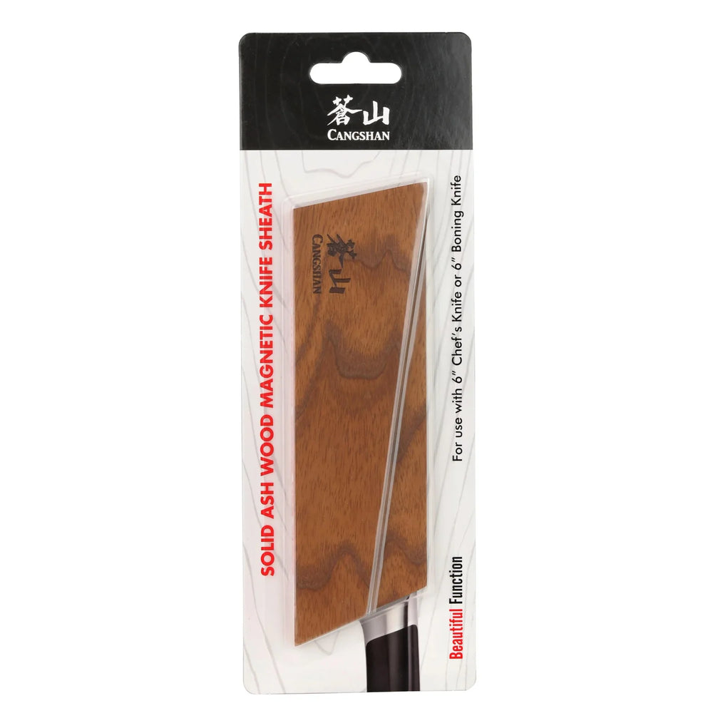 Ash Wood Magnetic Knife Sheath for 6" chef's / 6" boning / 5" Santoku / 5" Nakiri