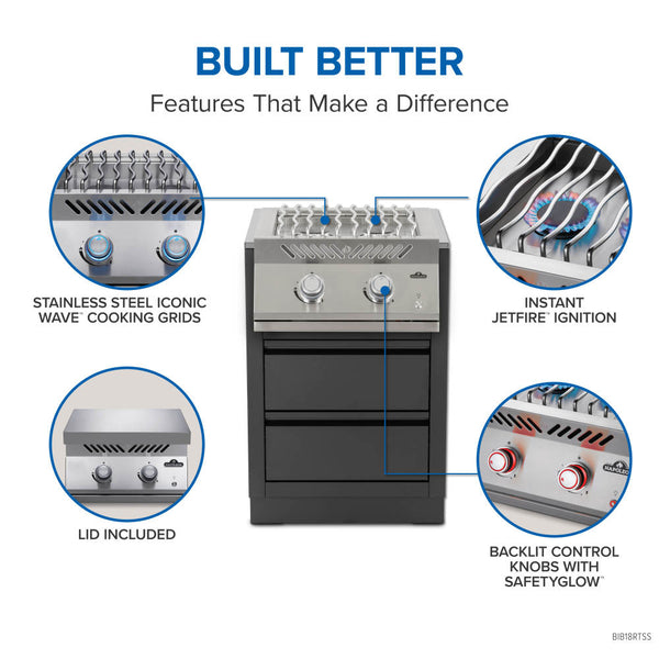 Napoleon Built-In 700 Series Inline 18" Dual Range Top Burner