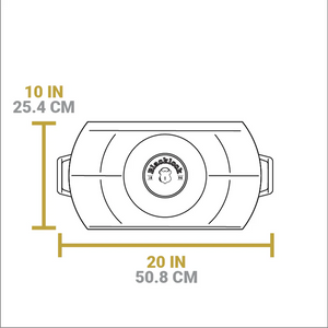 Cast Iron Double Burner Griddle (Blacklock)