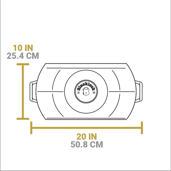 Cast Iron Double Burner Griddle (Blacklock)