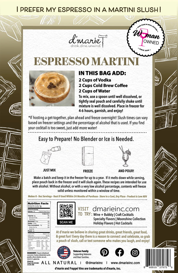 Espresso Martini Cocktail - Ready-To-Freeze Cocktail
