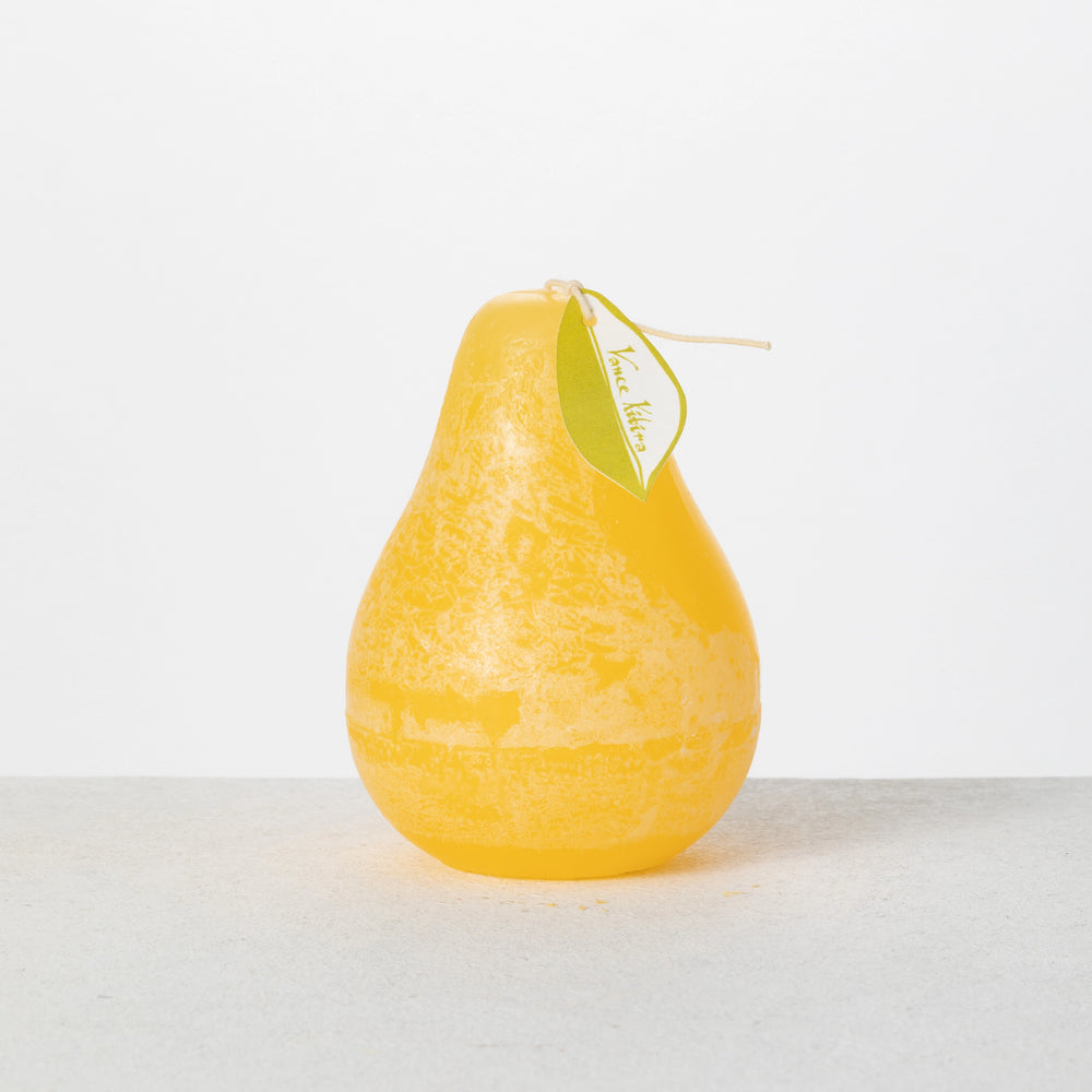 Pale Yellow Pear Candle