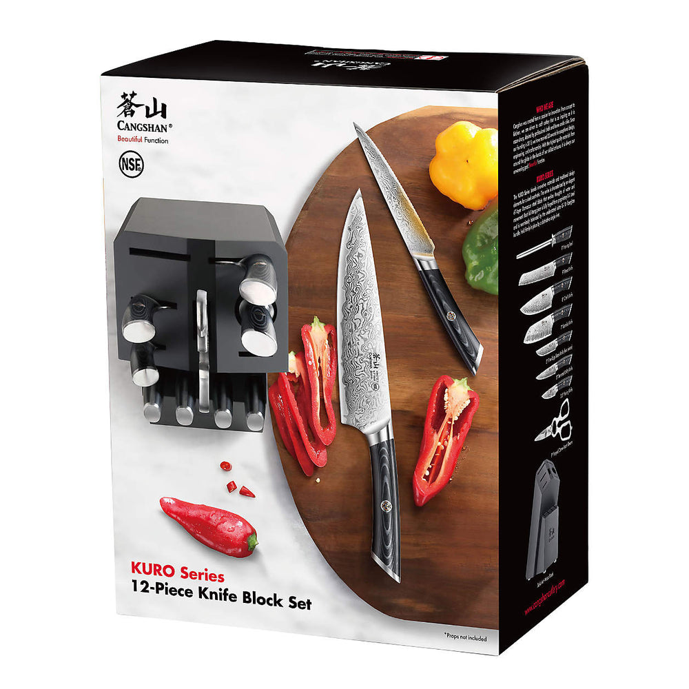 KURO 12-pc Knife Block set