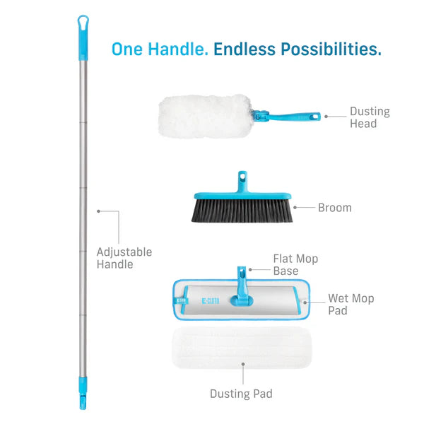 Easy-Click 4-in-1 Dusting & Floorcare Kit