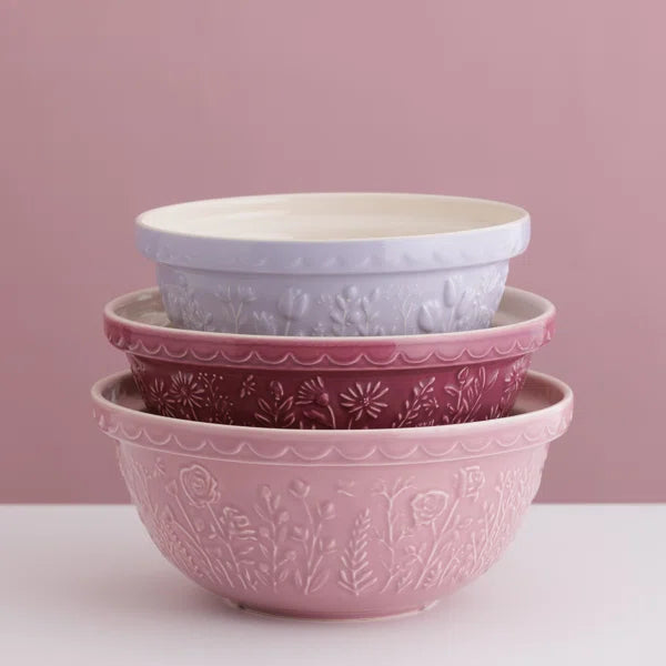 Mason Cash In the Meadow Rose Mixing Bowls - Several Sizes & Colors to Choose From