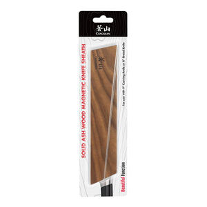 Ash Wood Magnetic Knife Sheath for 8" Bread / 9" Carving