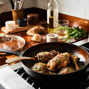 Smithey 11 Deep Skillet with Glass Lid- CI