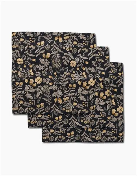 Woodland Wildflowers Dishcloth Set of 3 Geometry
