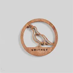Walnut Quail Design Wooden Trivet Smithey Ironware Co