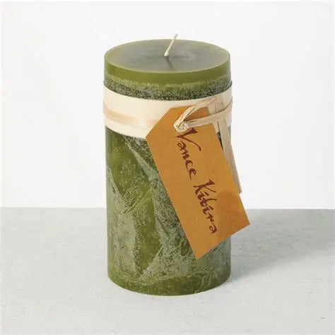 Moss Timber Pillar Candle Vance Kitira 2x2x4
