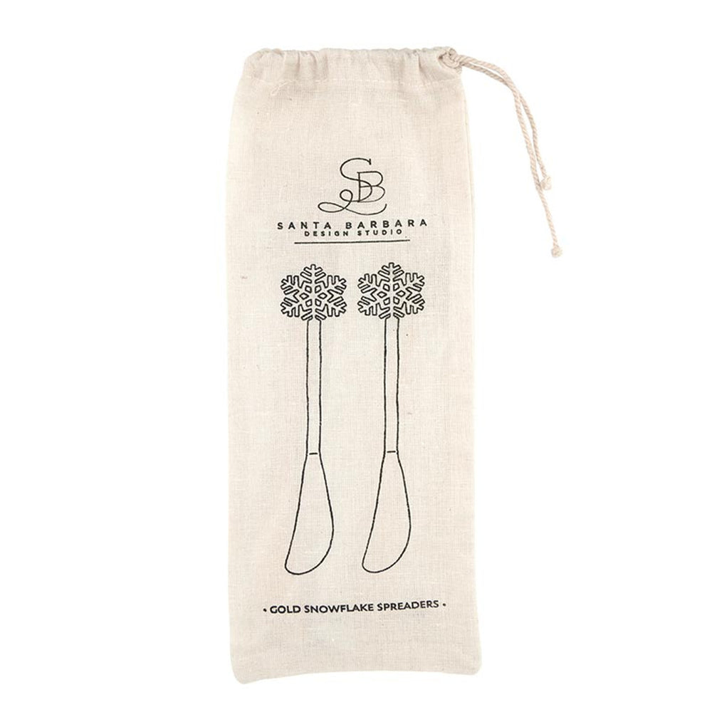 Gold Snowflake Cheese Spreaders - Set of 2