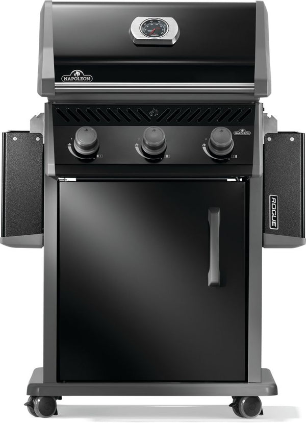 Napoleon Rogue 425 Black with SS Grids - Choose Propane or Natural Gas