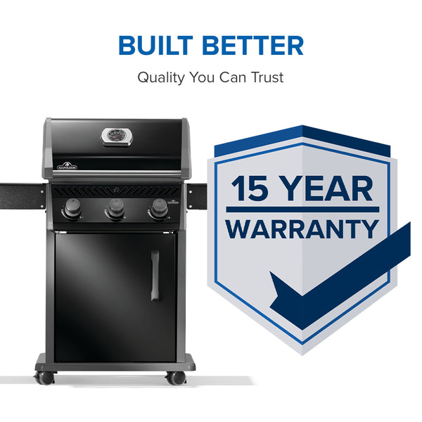 Napoleon Rogue 425 Black with SS Grids - Choose Propane or Natural Gas