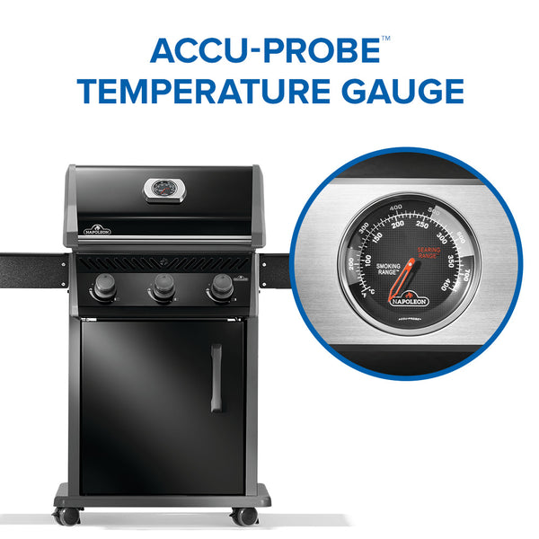 Napoleon Rogue 425 Black with SS Grids - Choose Propane or Natural Gas