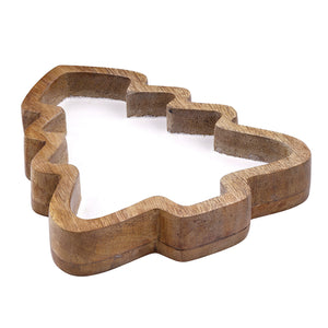 Wood + Enamel Tree Platter - 2 Sizes to Choose From
