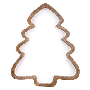 Wood + Enamel Tree Platter - 2 Sizes to Choose From