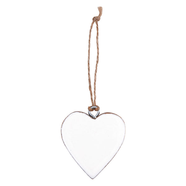 Enamel + Wood Heart Ornaments