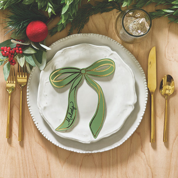 Table Setting Placecards - Set of 8 - 2 Colors to Choose From