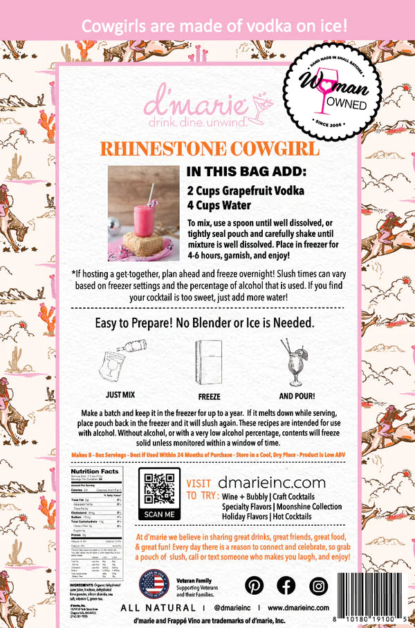 Rhinestone Cowgirl Rodeo Cocktail - Ready-To-Freeze Cocktail