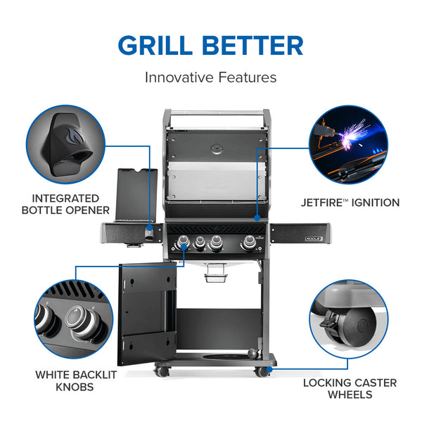 Napoleon Rogue Pro 425 SIB - Black - Choose Propane or Natural Gas
