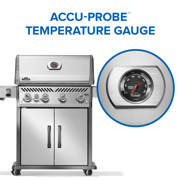 Rogue 525 Pro Stainless with Infrared Side Burner - Choose Propane or Natural Gas