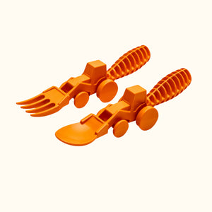 Set of 2 Tractor Utensils - 2 Different Color's to Choose From