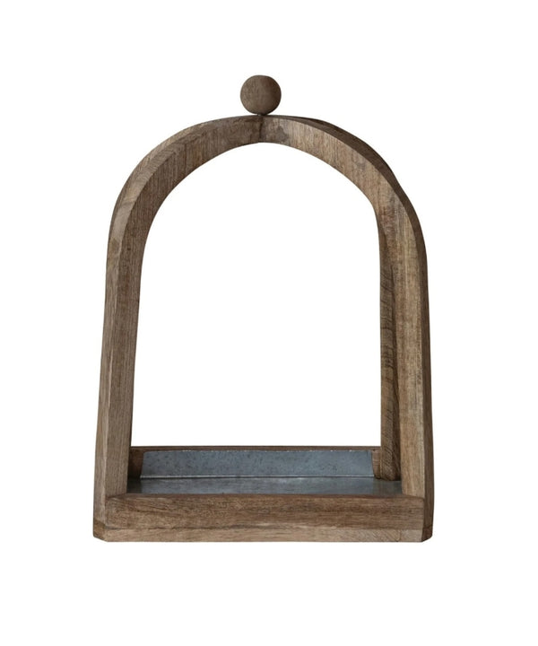Mango Wood Arched Tabletop Tray - Comes in 2 Sizes