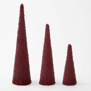 Frosted Cranberry Berry Cone Tree - Comes in 3 Sizes