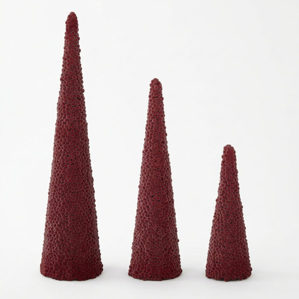 Frosted Cranberry Berry Cone Tree - Comes in 3 Sizes