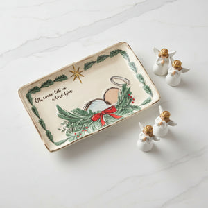 Speckled Stoneware Nativity Tray - 2 Different Styles to Choose From