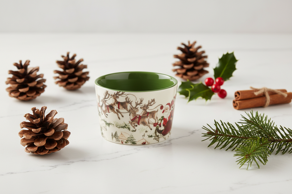 Tartan Christmas Tidbit Bowl - 4 Styles to Choose From
