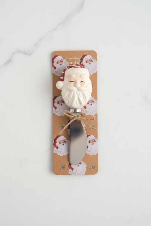 Stoneware Christmas Figural Topped Spreader - 4 Styles to Choose From