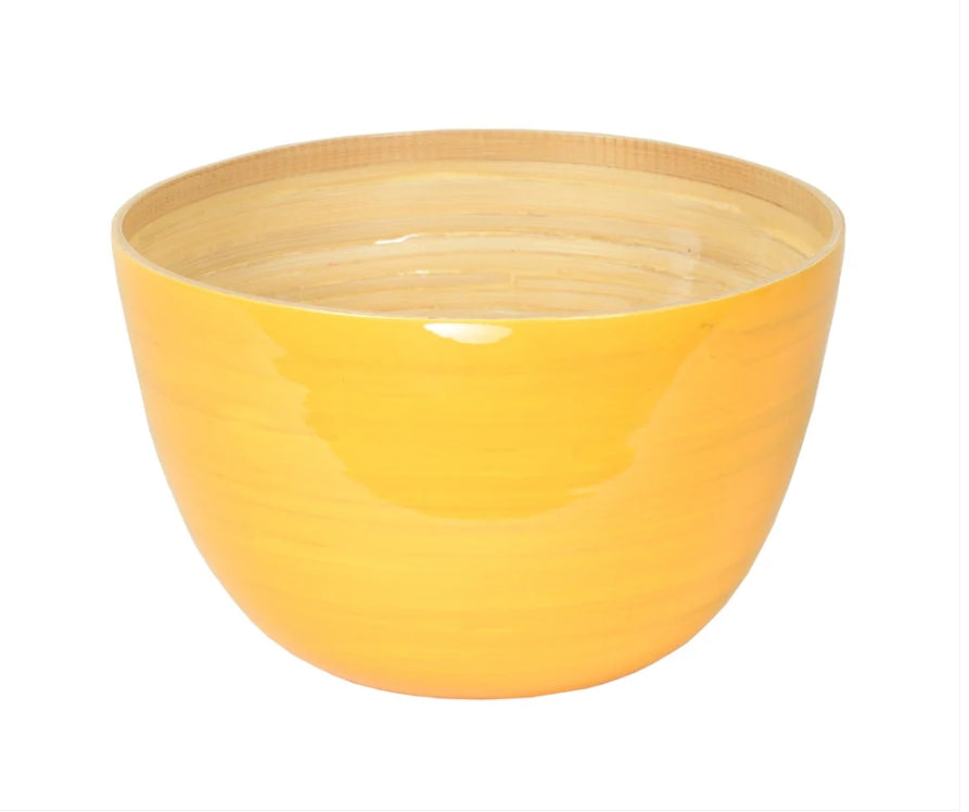 Bamboo Salad Serving Bowl - Choose your Favorite Color!