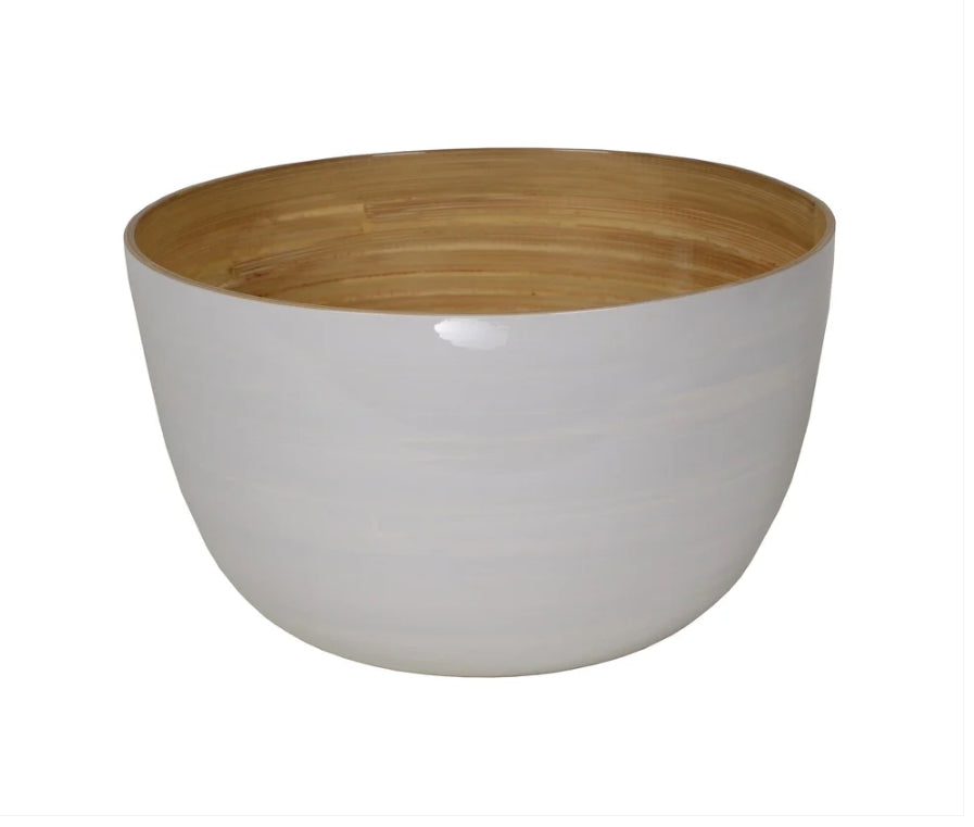 Bamboo Salad Serving Bowl - Choose your Favorite Color!