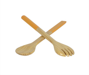 Large Bamboo Salad Servers - Choose your Favorite Color!